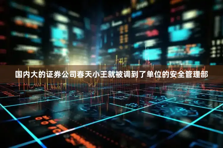 国内大的证券公司春天小王就被调到了单位的安全管理部